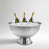 Spetebo Edelstahl Champagnerschale im edlen Design - 40 cm - Sektkühler...