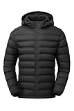 Gopune Leichte Daunenjacke für Herren, abnehmbare Kapuze, wasserabweisend,...
