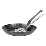 GRÄWE Schmiedeeiserne Bratpfanne F400, Ø 32 cm, hoher Rand, Eisenpfanne...