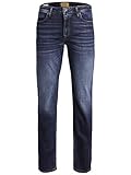 JACK & JONES Jeans Regular Fit Denim Stone Washed Mid Waist mit Heller Naht...