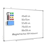 DOLLAR BOSS Magnetisches Whiteboard, 45X60CM Magnettafel Magnetpinnwand mit...