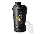 AMITYUNION Eiweiss Shaker Deluxe 800 ml BPA frei, auslaufsicher, mit Sieb &...