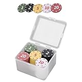 Poker-Chips mit Zahlen, farbiges Spielzubehör mit Aufbewahrungsbox, für...