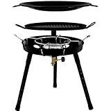 Gas Bullet ® Gasgrill mit Pfanne & Wok | für Schraubgaskartuschen |...