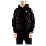 Nike Herren Hoodie Sportswear Club Fleece, Black/Black/White, XL,...