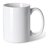 Smilatte Kaffeetasse aus Porzellan, 480 ml, klassische leere Keramiktasse...