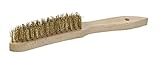 kwb Messing-Drahtbürste mit Holzgriff - Hochwertige Bürste für schonende...