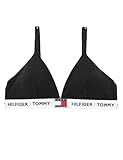 Tommy Hilfiger Damen Triangel BH mit Logobund, Schwarz (Black), XL