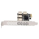 Blmirror Neue 4 Ports PCIe Riser Adapterkarte PCI-E 1x bis 4 USB 3.0 PCI-E...