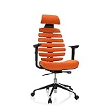 hjh OFFICE 714607 Profi Bürostuhl Ergo LINE II PRO Stoff Orange, Drehstuhl...