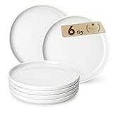MALACASA LUNA Dessertteller Set für 6 Personen, Ø 21 cm...