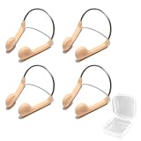 WOLMIK Schwimmen Nasenclip, 4 Packungen aus Silikon mit Nasenspitzen,...