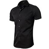 INFLATION Herren Hemd aus Bambusfaser umweltfreudlich Elastisch Slim Fit...