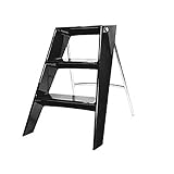 Klappbarer Tritthocker aus Acryl, 3 Stufen, tragbarer Leiterstuhl für...