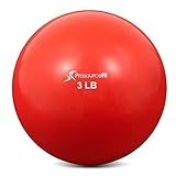 ProsourceFit Unisex – Erwachsene Gewichtete Tonung Übungsball, Rot,...