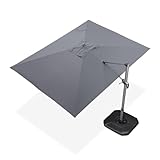 PURPLE LEAF Ampelschirm Rechteckig Sonnenschirm Groß 270 x 350 cm 360-Grad...