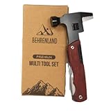 Behrenland 12 in 1 Hammer Multitool Werkzeug mit Griff aus Rosenholz,...