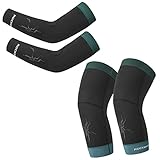 ROCKBROS Fahrrad Armlinge + Beinlinge Set Winter Thermo Armwärmer...