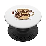 Coffeine Queen Funny Coffee Lover PopSockets mit austauschbarem PopGrip