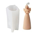 Xidmold Kerzenform Silikon Engel, 3D Engel mit Herz Silikonform for...