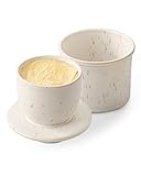 HOME DECOR Keramik Butterdose, französische Butterdose, butterglocke mit...