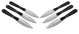 6 teiliges Wurfmesser Set 22,5 cm schwarz Tomahawk Edition inklusive Nylon...
