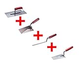 Jung Henkelmann Maurerkellenset 4-teilig (Carbonstahl, Maurerkelle,...