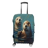 QMKFWT Sea Otters Reisegepäck-Abdeckung, waschbar, kratzfest, staubdicht,...