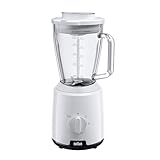 Braun PowerBlend 1 JB1050WH - Standmixer mit 1,5 l Glas-Mixaufsatz,...