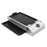 Silber BBQ Grill, Rechteckig Electric Barbecue Grill Electric Griller...