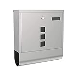 Außenbriefkasten aus Stahl Abschließbarer Briefkasten und...