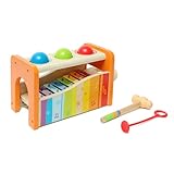 Hape Xylophon und Hammerspiel mit ausziehbarem Xylophon, multifunktionales...