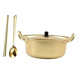 STOBAZA Ramen Topf Nudeltopf mit Goldenen Essstäbchen und Löffel Leicht...