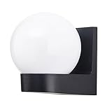 SEWACC Moderne Kugelförmige Außenwandleuchte Fassung Gartenlampe aus PC...