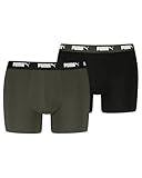 PUMA Herren-Boxershorts aus Baumwoll-Stretch mit Logo, 2 Stück, Grün...