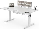 Devoko Höhenverstellbarer Schreibtisch 160x80cm mit Typ-C Ladeanschluss,...