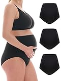Herzmutter Umstandsslips Baumwolle - OekoTex 100 - Überbauch Unterhose -...