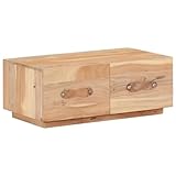 HOMEELIKE Couchtisch 90 x 50 x 35 cm Recyceltes Massivholz