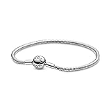 PANDORA Damen-Armband mit Kugelverschluss, glatt 925 Silber 17 cm-590728-17