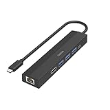 Hama USB-Hub 6 Ports (3x USB-A, USB-C, HDMI, LAN/Ethernet, für Maus,...