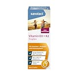 Sanotact Vitamin D3 + K2 Tropfen, 50 ml, Hochdosiert mit 1.000 I.E. Vitamin...