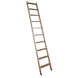DOLLE Hochbettleiter aus Holz mit 10 Stufen Höhe bis 245 cm Breite: 40 cm...