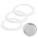 6 Tassen Dichtungsring + Filter Set (3x Silikondichtung, 1x Alusieb) –...