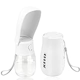 JOPHEK 300ml Tragbare Haustier Trinkflasche, 180°Faltbare Hund Katze...