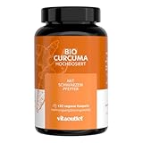 vitaoutlet | Bio Curcuma | mit Curcumin & Piperin | mit schwarzem Pfeffer |...