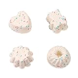 Set mit 4 Silikon-Muffinformen, antihaftbeschichtet, für Cupcakes und...