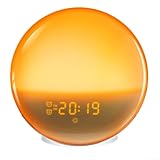 Yhenlovtt Sunrise Wake-Up Lichtwecker mit FM Radio, 7 Naturgeräusche, 20...