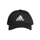 adidas Baseball Cotton Twill Kappe, Black/Black/White, OSFM