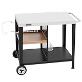 Royal Gourmet Grilltisch mit 85x50 cm Edelstahlplatte 3-Etage Grillwagen...