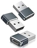 Basesailor USB zu USB C Adapter 3 Pack,Typ C Buchse zu USB A Stecker...